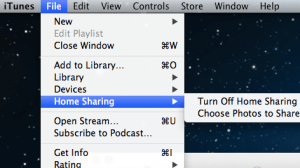 itunes homesharing